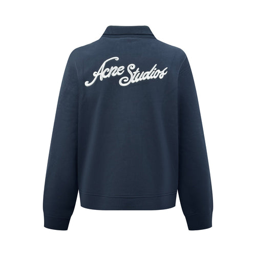 Acne Studios Full‑Zip Stand Collar Script Sweat Jacket