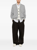 AMARANTO  contrast-trim button-up cardigan