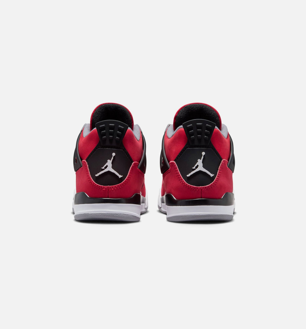 Air Jordan 4 Retro 'Toro Bravo' Preschool - Fire Red/White/Black/Cement Grey